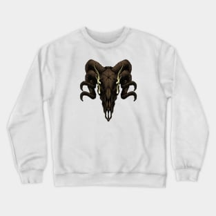 ram skull illustration Crewneck Sweatshirt